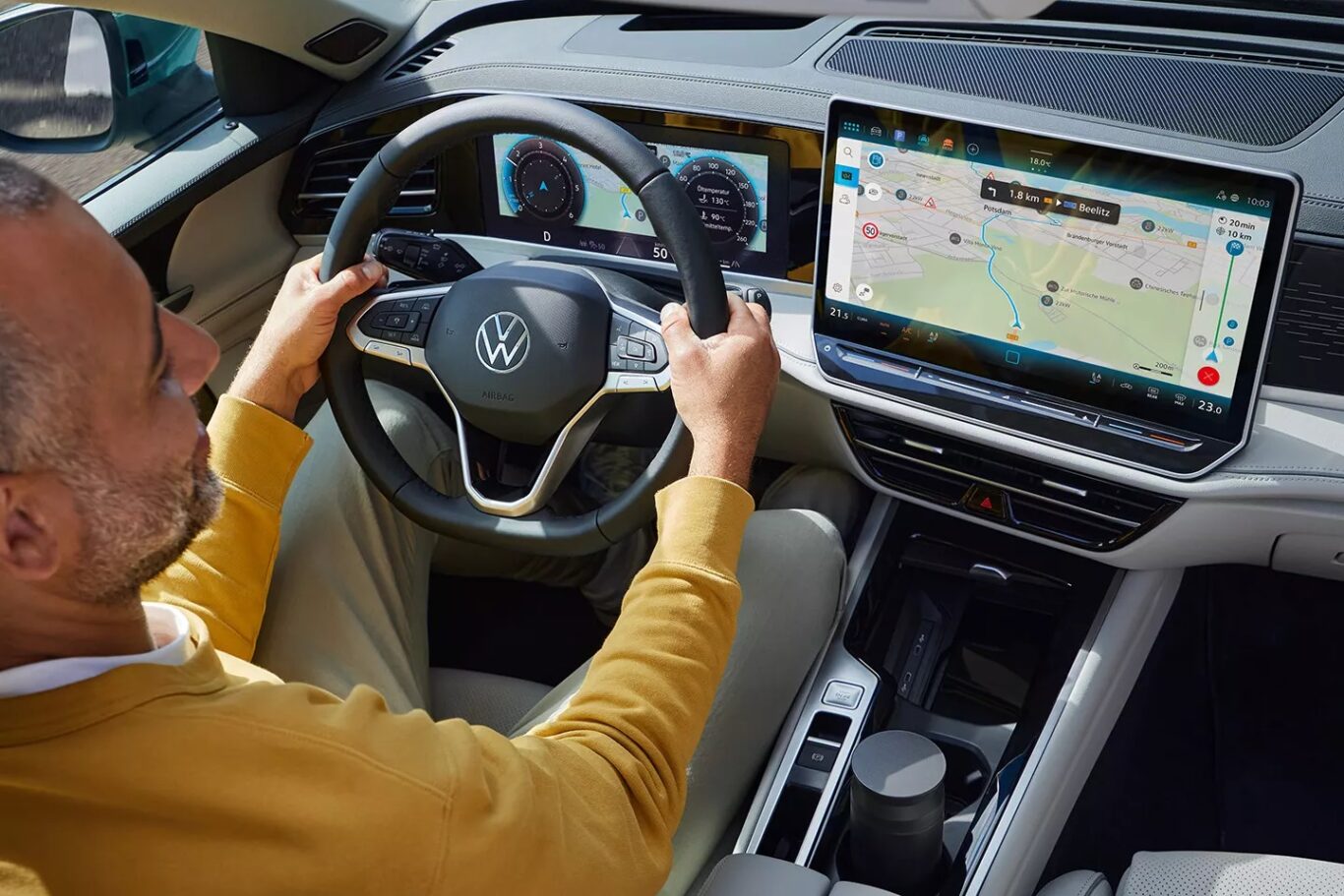 wnętrze volkswagena passat