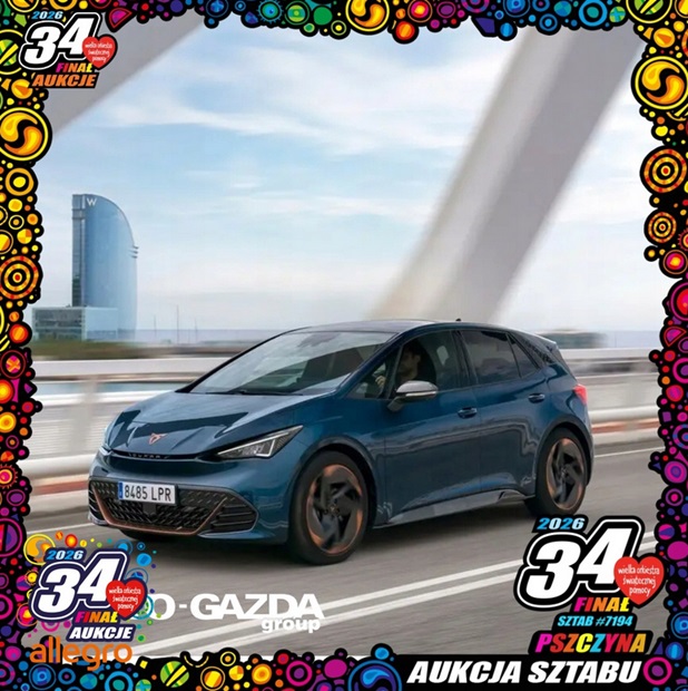 cupra born na licytacji wośp auto gazda