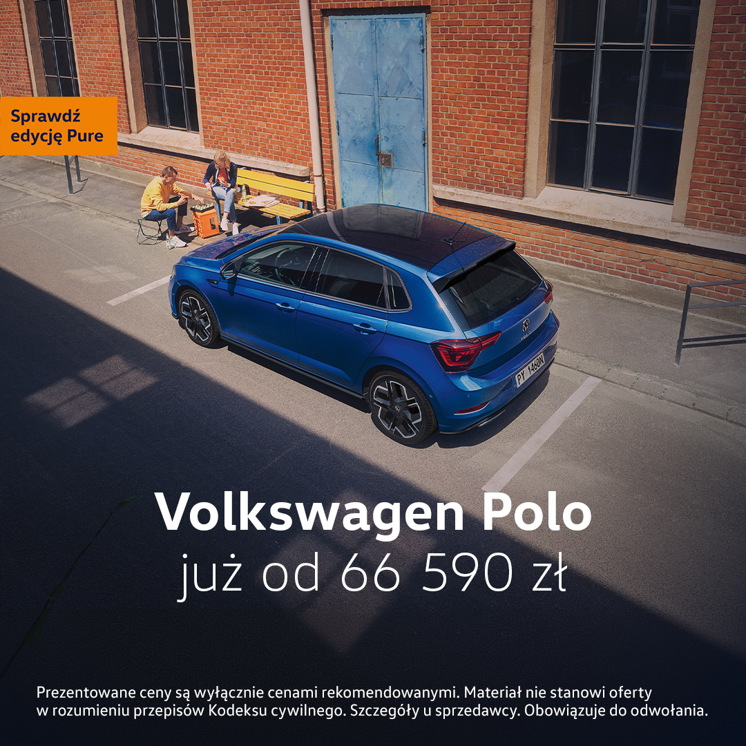 granatowy volkswagen polo