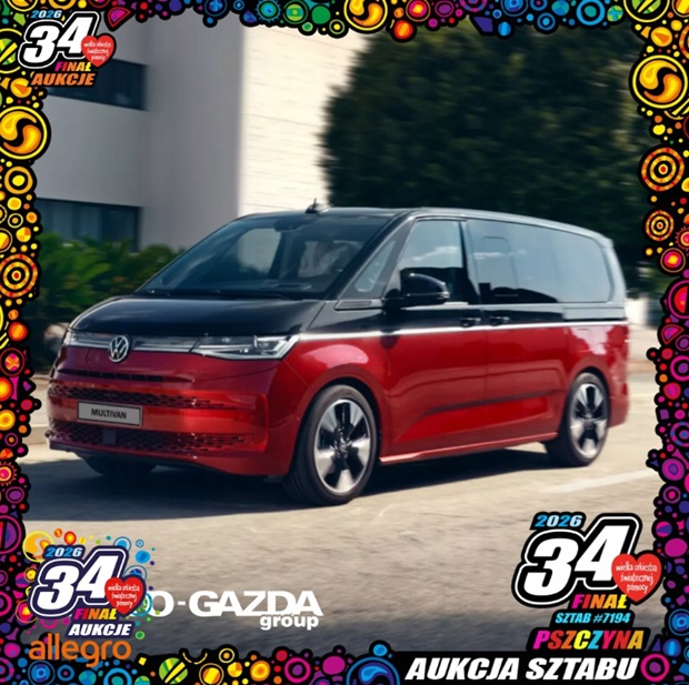 Volkswagen multivan na licytacji wośp